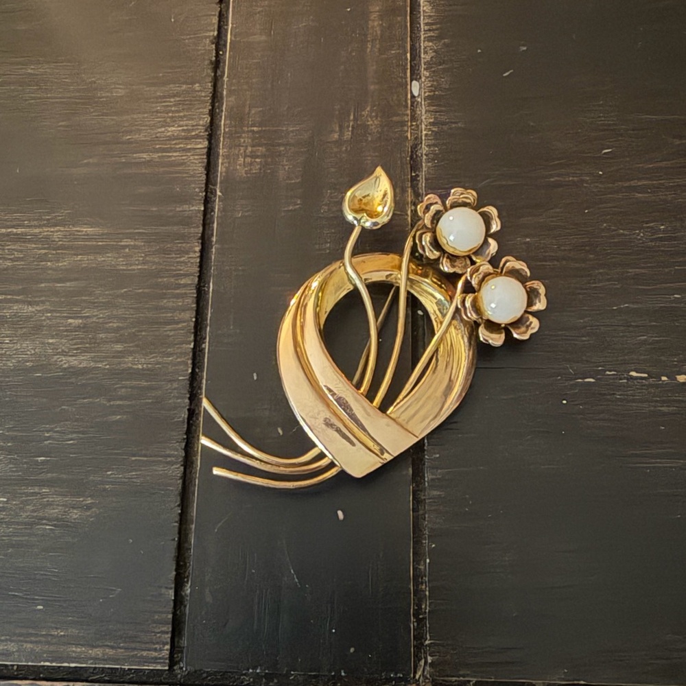 Harry Iskin Gold Filled Floral Brooch